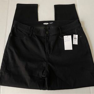 Old Navy Black Jeans Super Skinny Mid Rise Stretch Women's Size 14 Short NWT